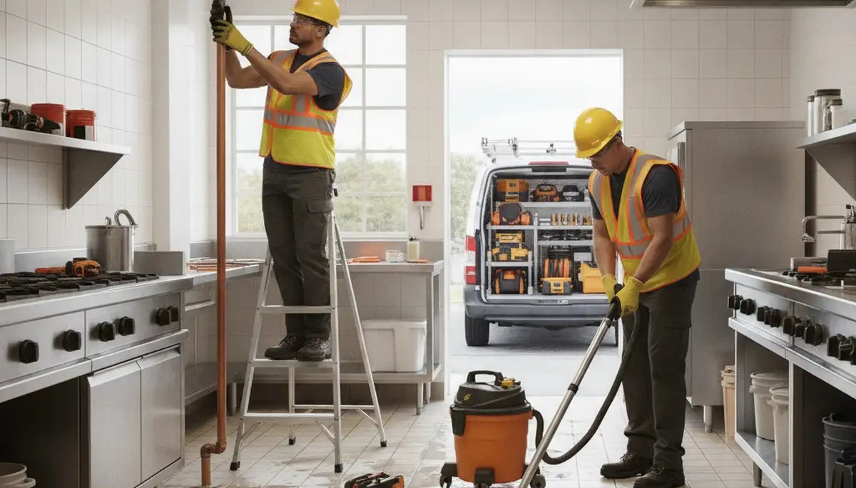 Emergency plumber in Greensboro, NC repairing burst pipes for fast home plumbing service