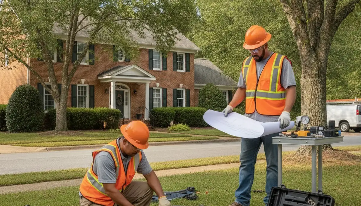 Greensboro, NC plumber repairing a leak for residential plumbing service