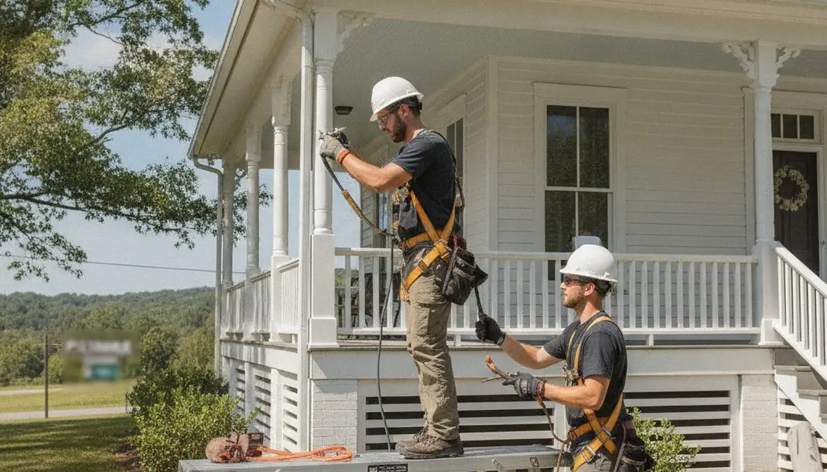 Plumber repairing pipes in Greensboro, NC for fast plumbing service