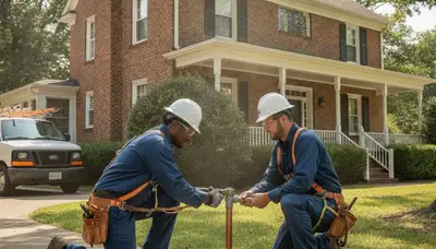 Plumber providing repair service in Greensboro, NC for residential plumbing issues