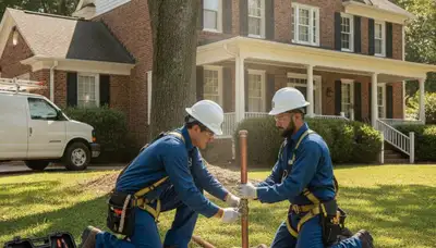 Plumber repairing pipe in Greensboro, NC for residential plumbing service
