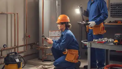 Greensboro, NC plumber repairing a residential pipe for plumbing repair service