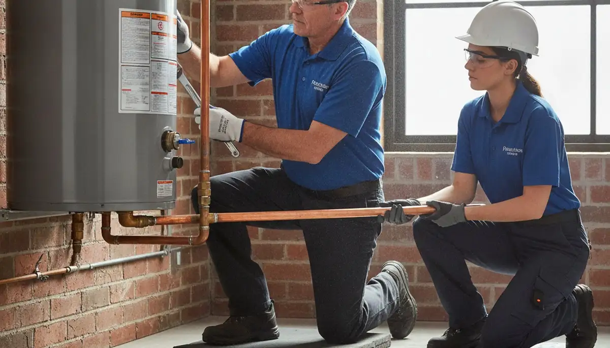 Greensboro, NC plumber repairing home pipes and fixtures for plumbing service call