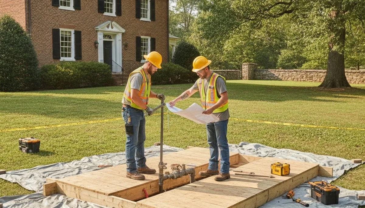 Plumber serving Greensboro, NC on a residential plumbing repair service call