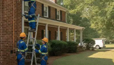 Plumber repairing a pipe in Greensboro, NC for fast plumbing repair service