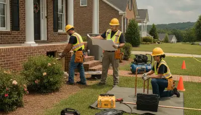 Plumber repairing pipes in Greensboro, NC for residential plumbing service