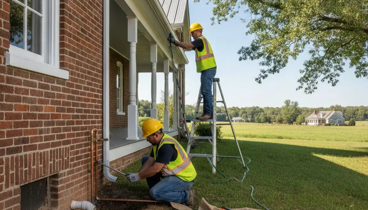 Plumber repairing a sink in Greensboro, NC for professional plumbing service