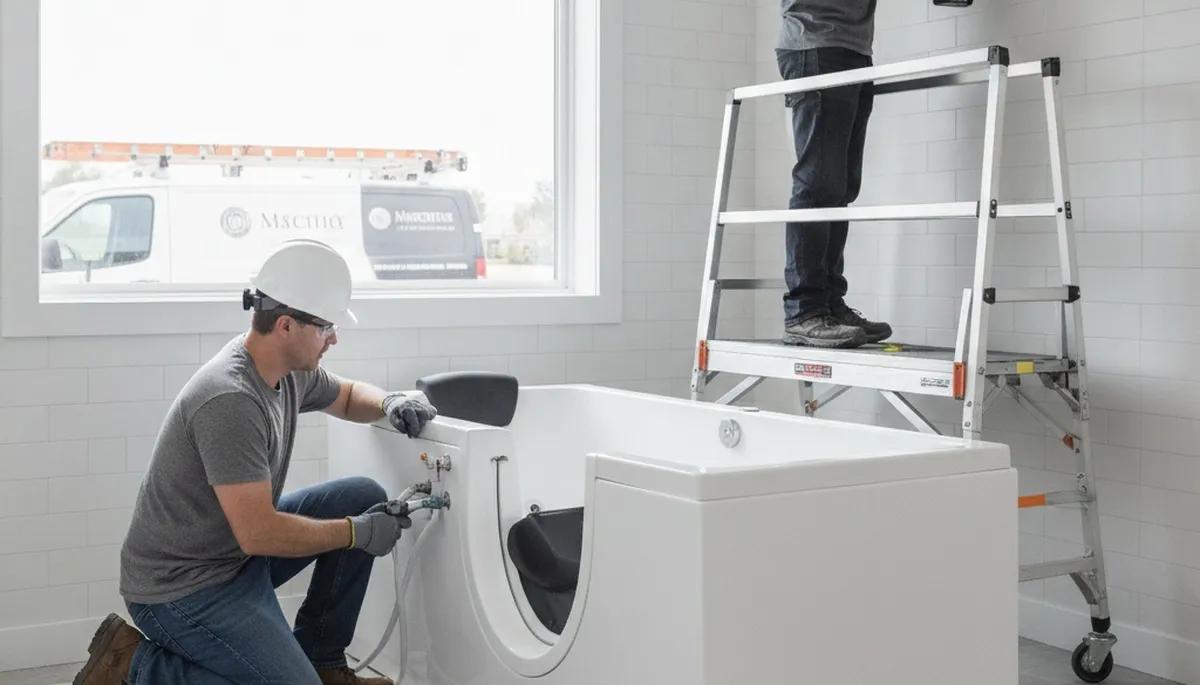 Walk-in tub installation for Greensboro, NC homeowners by On Call Plumbers